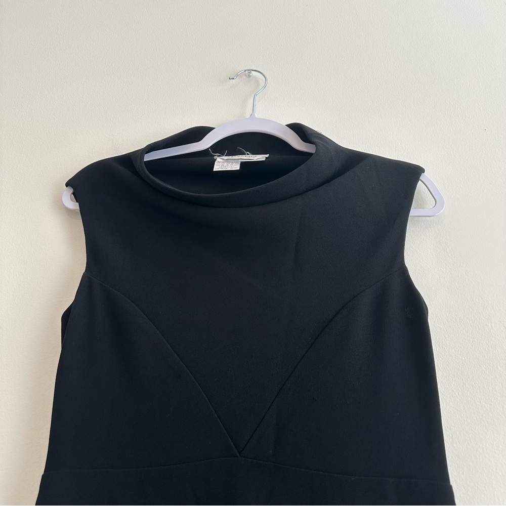 MaxMara Black Sleeveless Cowl Neck Midi Sheath Dress - Picture 7 of 14